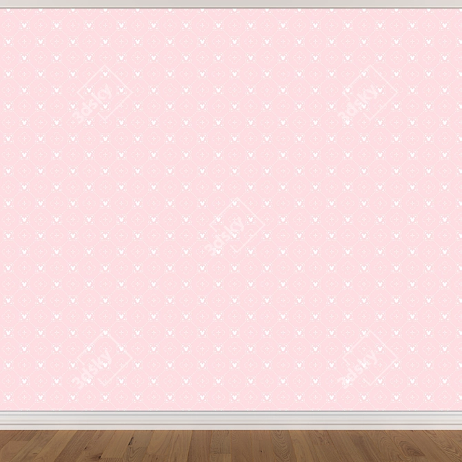 Seamless Wallpaper Set: 3 Colors 3D model image 4