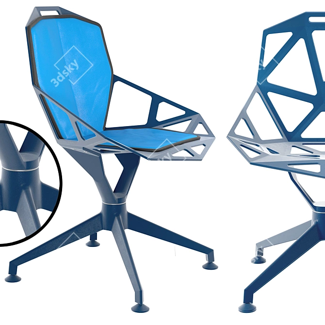 Elegant Chair One 4 Star 3D model image 3