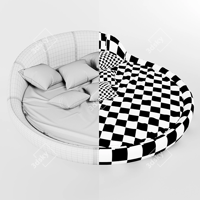 Elegant Jazz Night Bed 3D model image 2