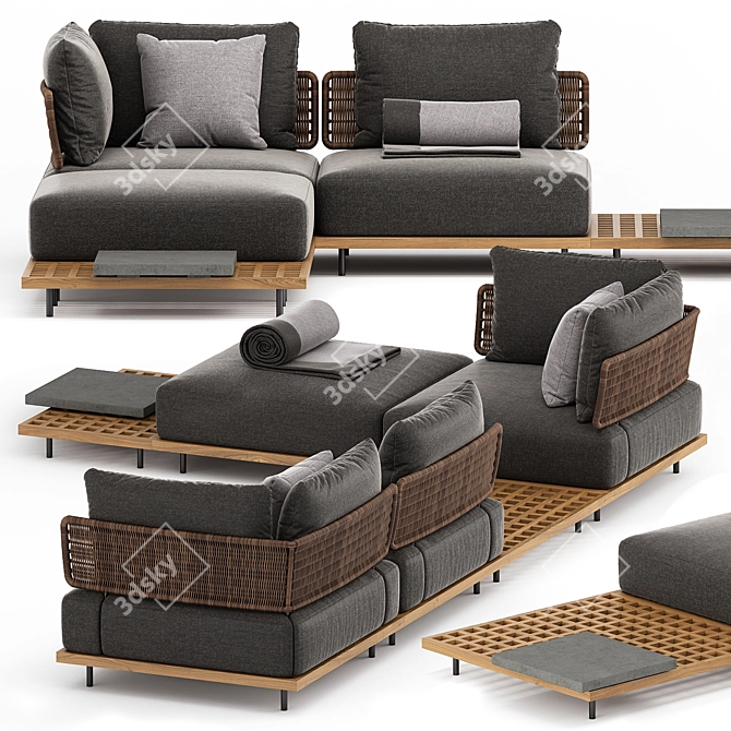 Minotti Quadrado Outdoor Sofa Set2 | Stylish Design, Premium Quality 3D model image 4