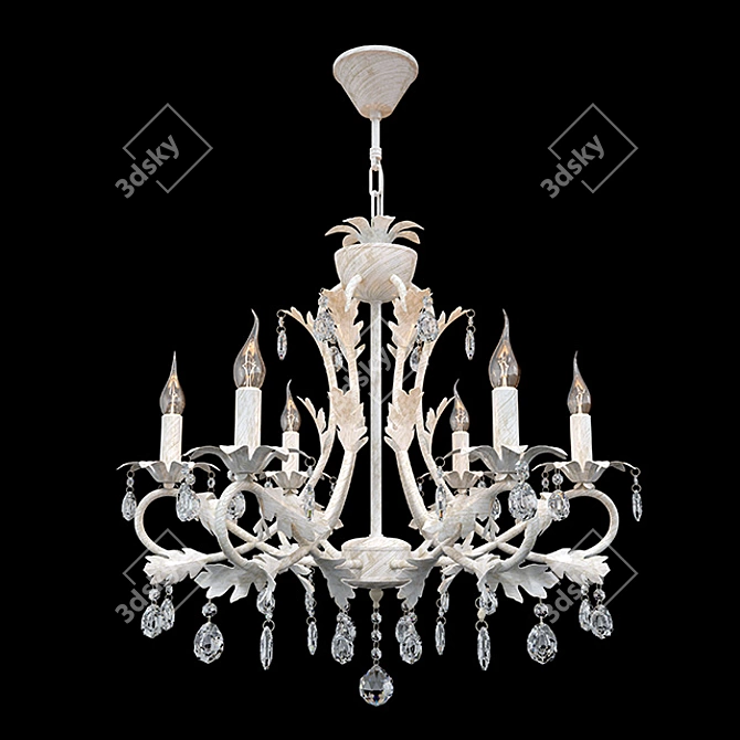 Floristic Chandelier: Freya Dezi FR3040-PL-06-WG 3D model image 1