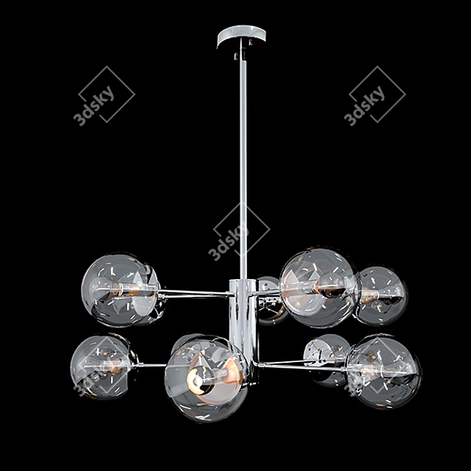 Freya Richard 10-Light Pendant Lamp 3D model image 1