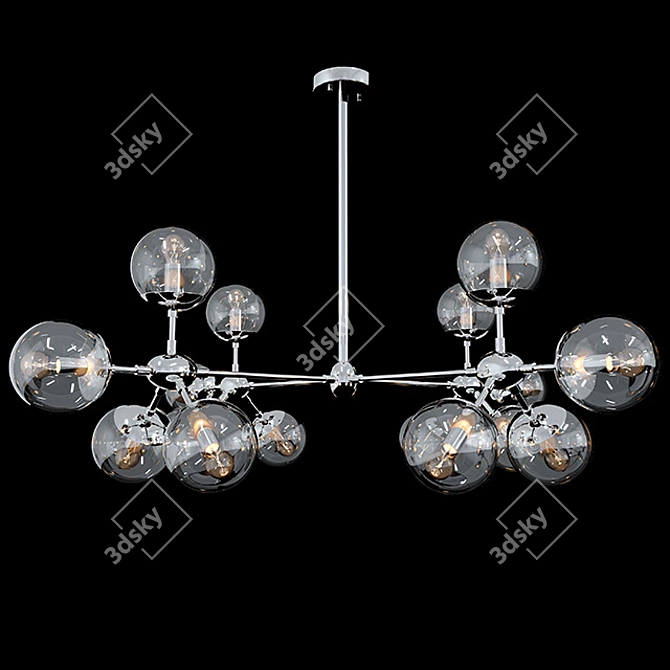 Modern Chrome Pendant Lamp: Richard FR5596PL-16CH 3D model image 1