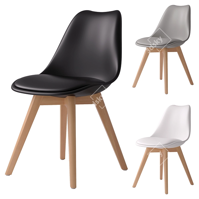 iModern Scandinavian Ulric Chair 3D model image 1