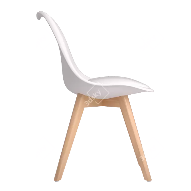 iModern Scandinavian Ulric Chair 3D model image 4