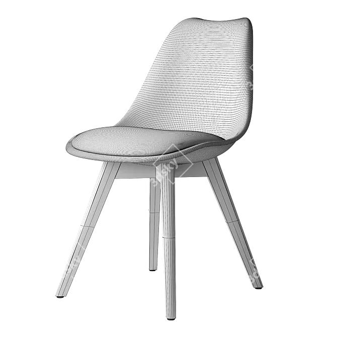 iModern Scandinavian Ulric Chair 3D model image 5