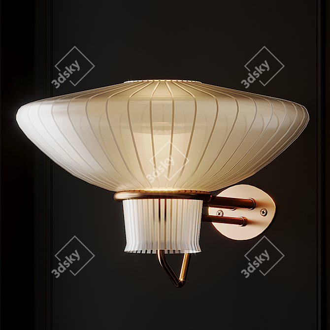 Sleek Asplund Wall Lamps 3D model image 1