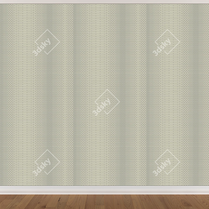 Seamless Wallpaper Set - 3 Colors 3D model image 3