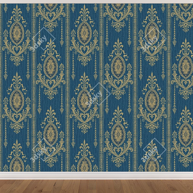 Seamless Wallpaper Set in 3 Colors 3D model image 4