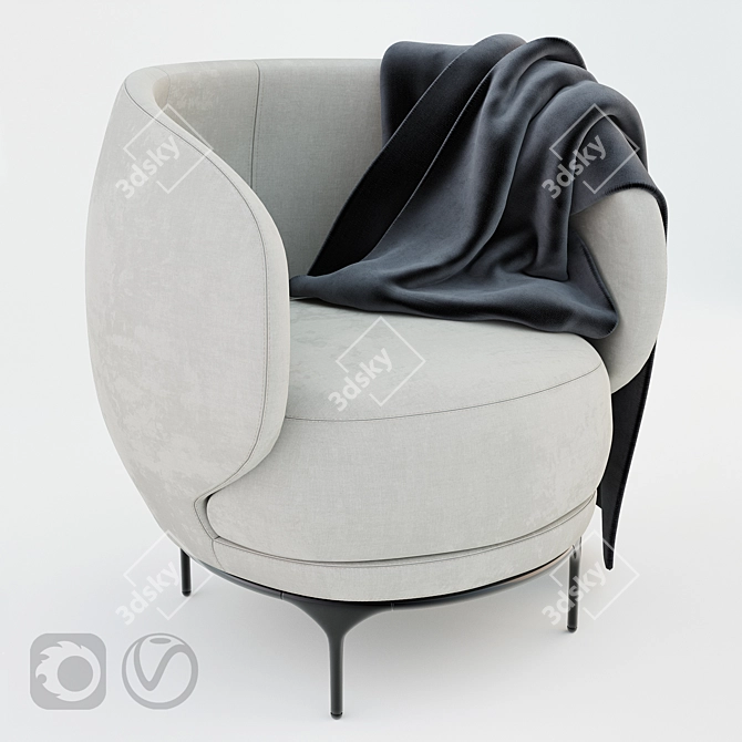 Vuelta 72 Armchair: Ultimate Designer Comfort 3D model image 3