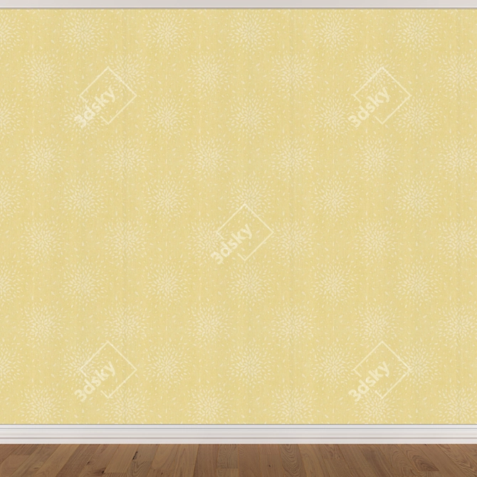 Seamless Wallpaper Set: 3 Colors 3D model image 4