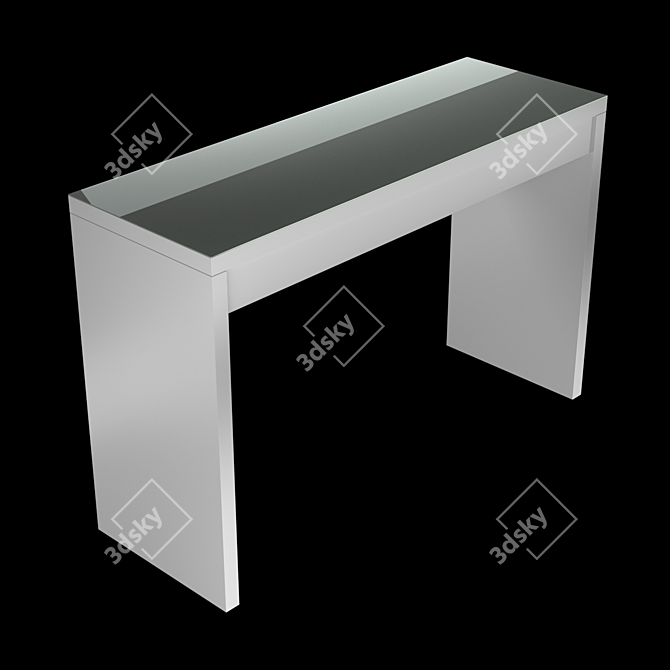 Ikea MALM Vanity Table 120x41 cm 3D model image 2