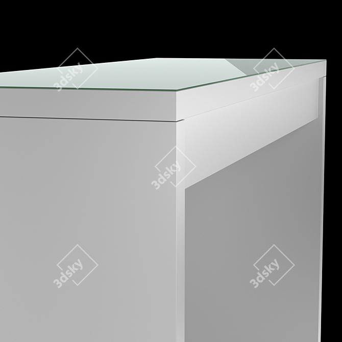 Ikea MALM Vanity Table 120x41 cm 3D model image 4