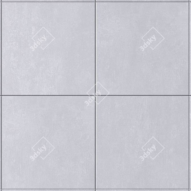 Praga Gray Concrete Wall Tiles 3D model image 2