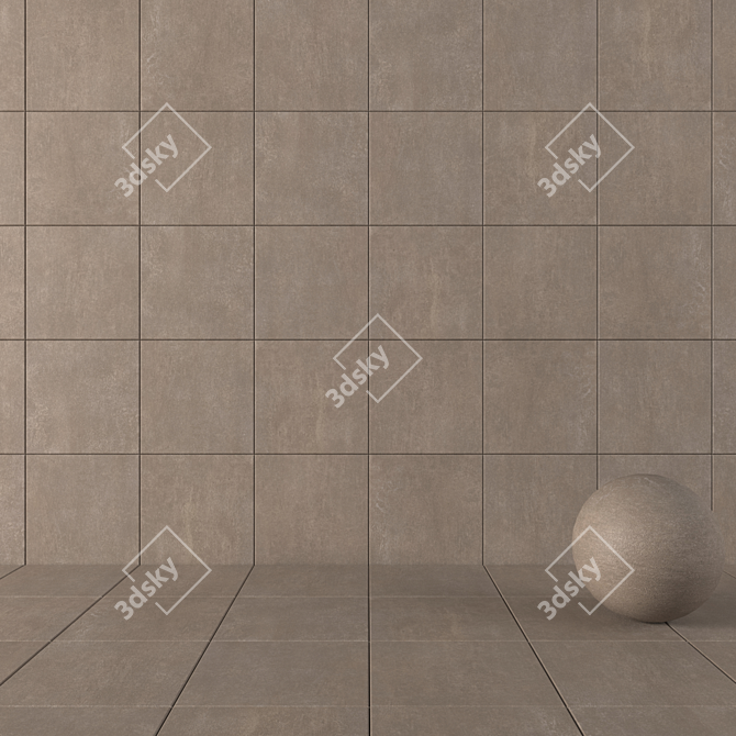 Praga Vizon Concrete Tiles Set 3D model image 1