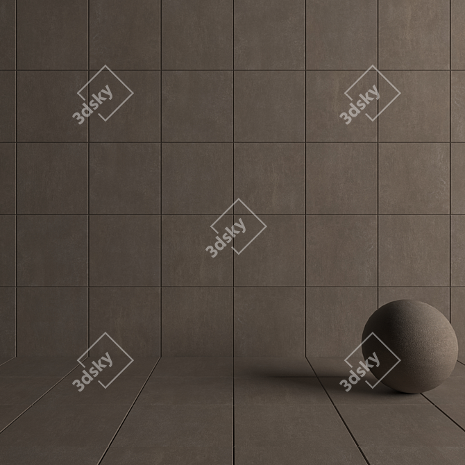 Praga Vizon Concrete Tiles Set 3D model image 4