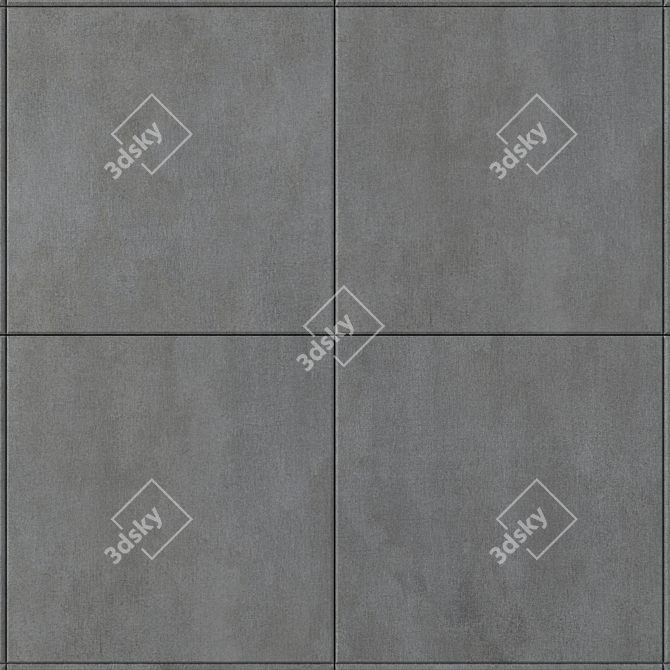 Savoy Anthracite Concrete Wall Tiles 3D model image 2