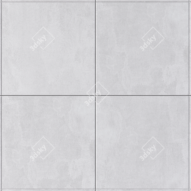 Modern Concrete Wall Tiles 3D model image 2