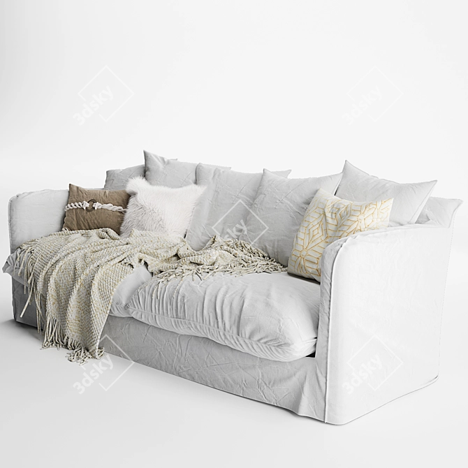 Elegant Singita Sofa 3D model image 3