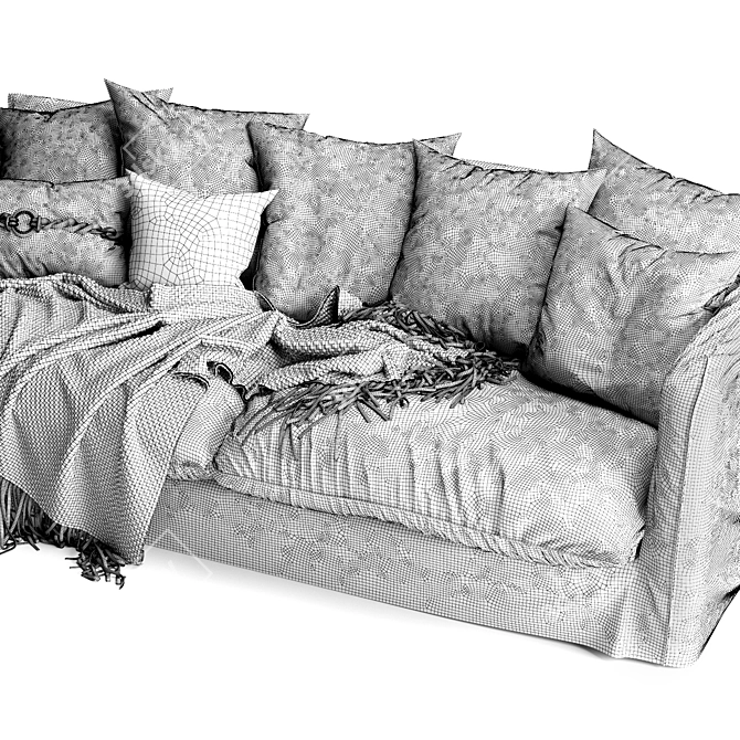 Elegant Singita Sofa 3D model image 5