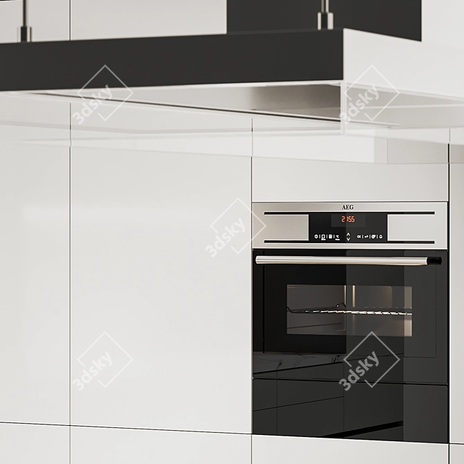 Modern Kitchen Design & Modeling 3D model image 4