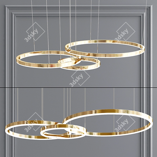 Modern Dimmable Pendant Lamp: Top Choice 3D model image 1