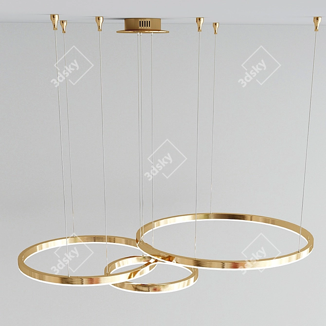 Modern Dimmable Pendant Lamp: Top Choice 3D model image 2