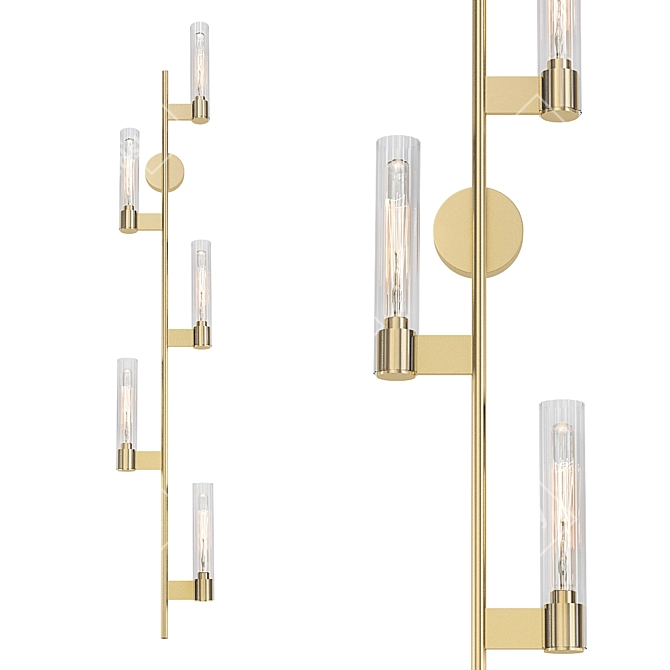 Elegant Pastis 5-Light Sconce 3D model image 1