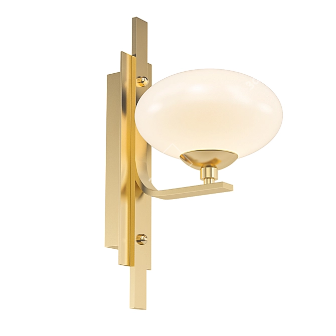 Brass Mushroom Wall Lamp 3D model image 1