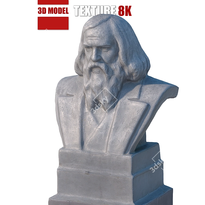 Mendeleev Sculpture: Detailed 3D Model 3D model image 3