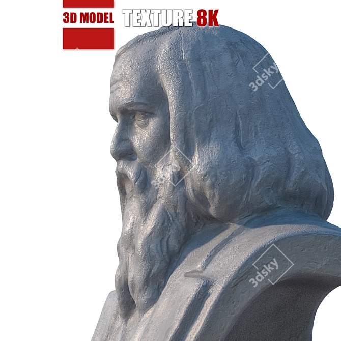 Mendeleev Sculpture: Detailed 3D Model 3D model image 5