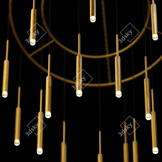 Title: Glowing Elegance: Candle Chandelier 3D model image 3