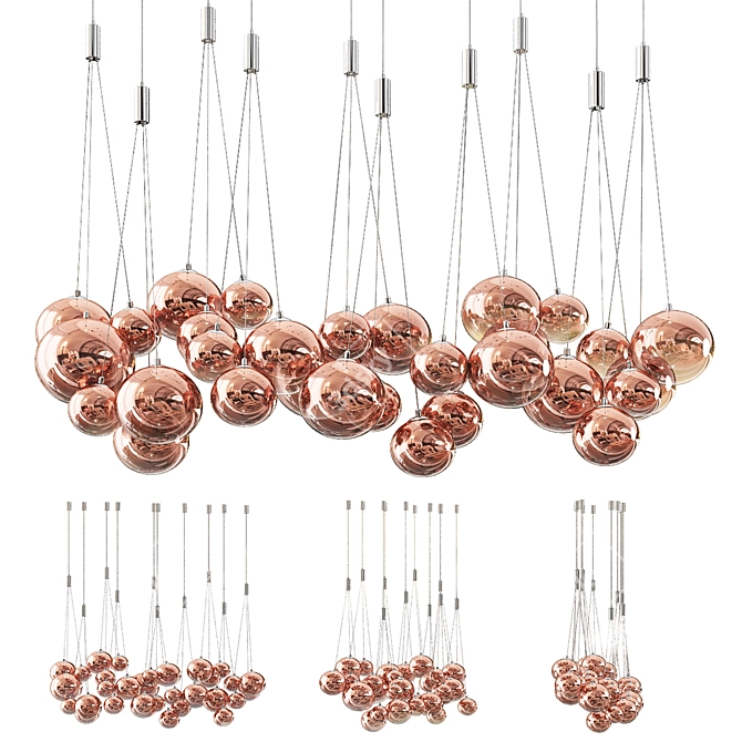 Unpredictable Glow: Random Suspension Lighting 3D model image 1