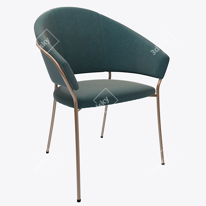 Elegant Stone Dining Table & Jazz Armchair 3D model image 3