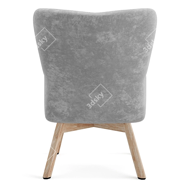 Colorful Patchwork Velvet Armchair 3D model image 3