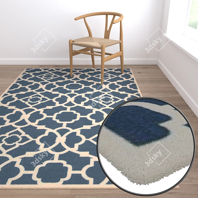 Luxury Carpet Set - High-Quality Textures 3D model image 5