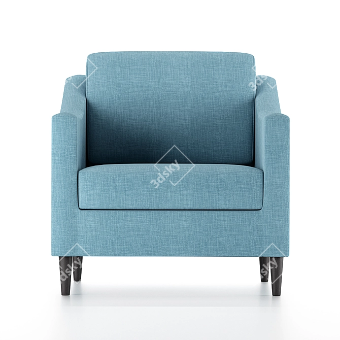 Seafoam Comfort: Decker Chair 3D model image 2