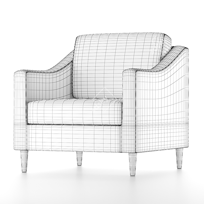 Seafoam Comfort: Decker Chair 3D model image 3