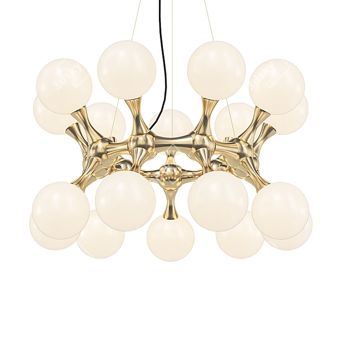 Stunning Moondrop Gold Chandelier 3D model image 1