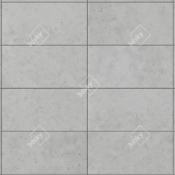 Modern Concrete Wall Tiles 3D model image 2