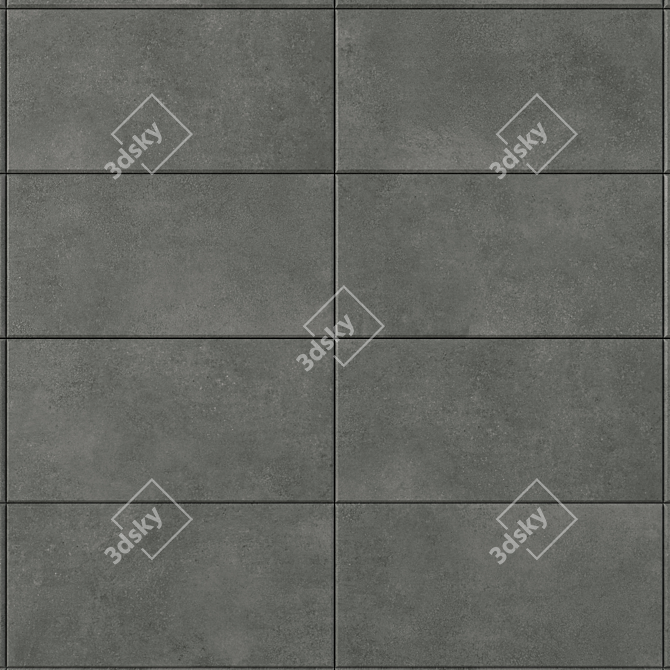 Anthracite Lupus Concrete Tiles 3D model image 2