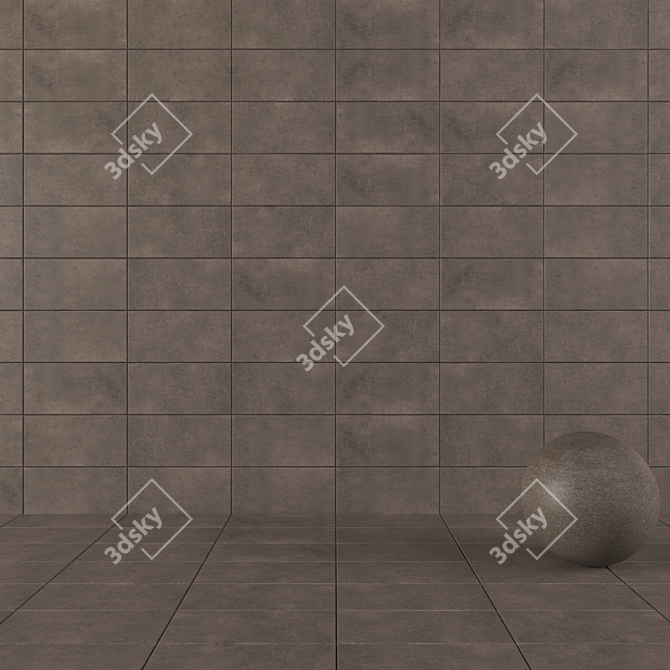 Lupus Vizon: Stylish Concrete Wall Tiles 3D model image 1