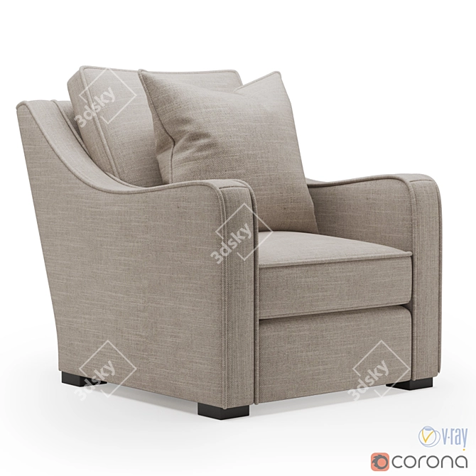 Elegant Verano II Armchair 3D model image 1