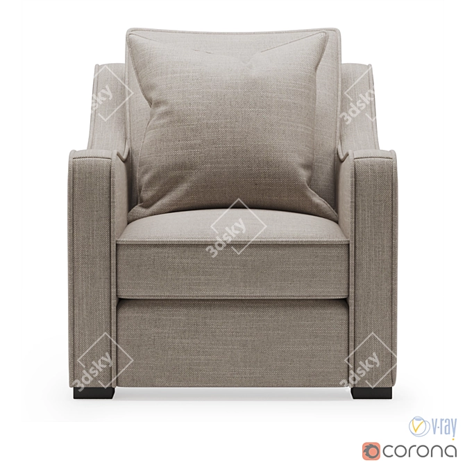 Elegant Verano II Armchair 3D model image 2