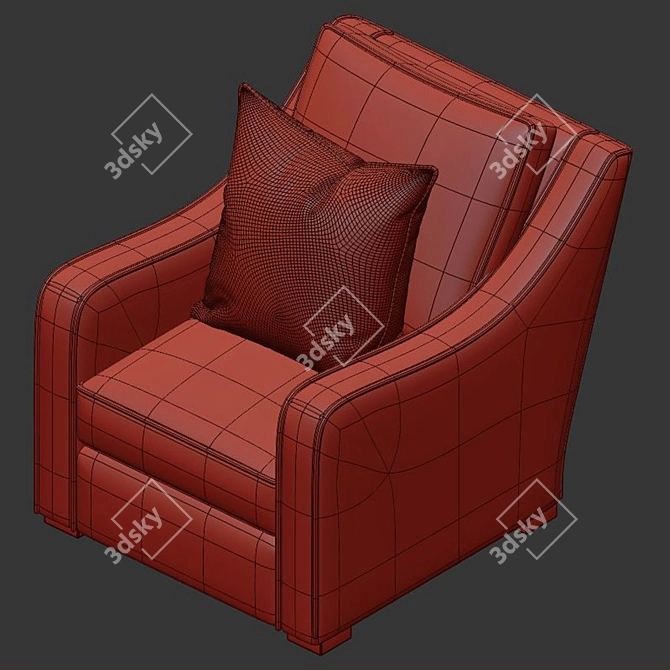 Elegant Verano II Armchair 3D model image 5