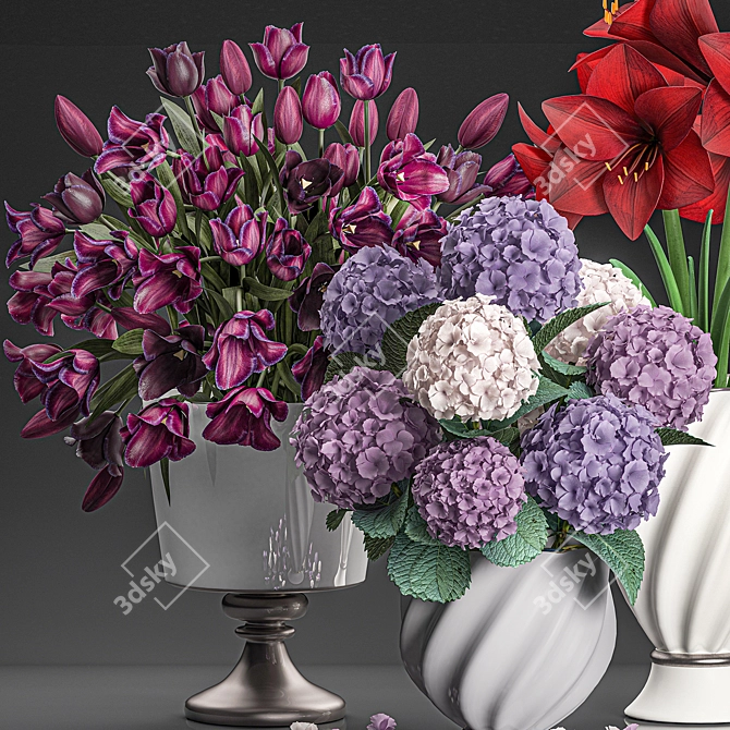 Spring Blossom Bouquet 3D model image 3