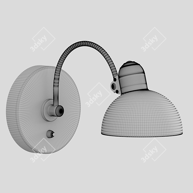  Sleek Ivory Kaiser Idell Wall Lamp 3D model image 3