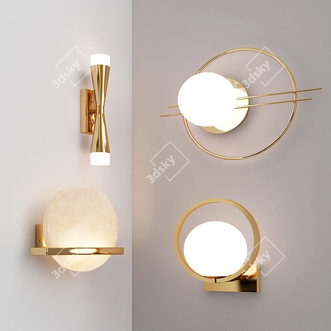 Modern Cone Wall Sconce 3D model image 1