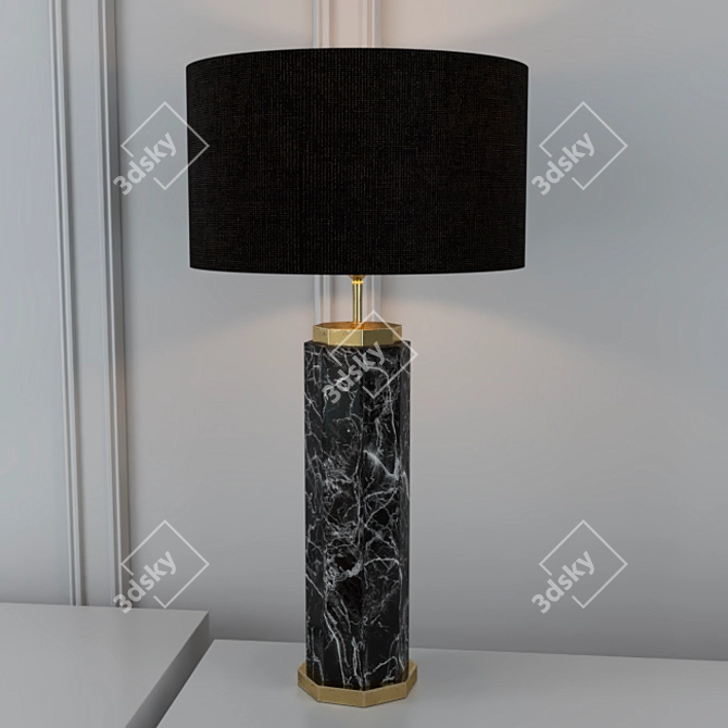 Elegant Eichholtz Newman Marble Table Lamp 3D model image 2
