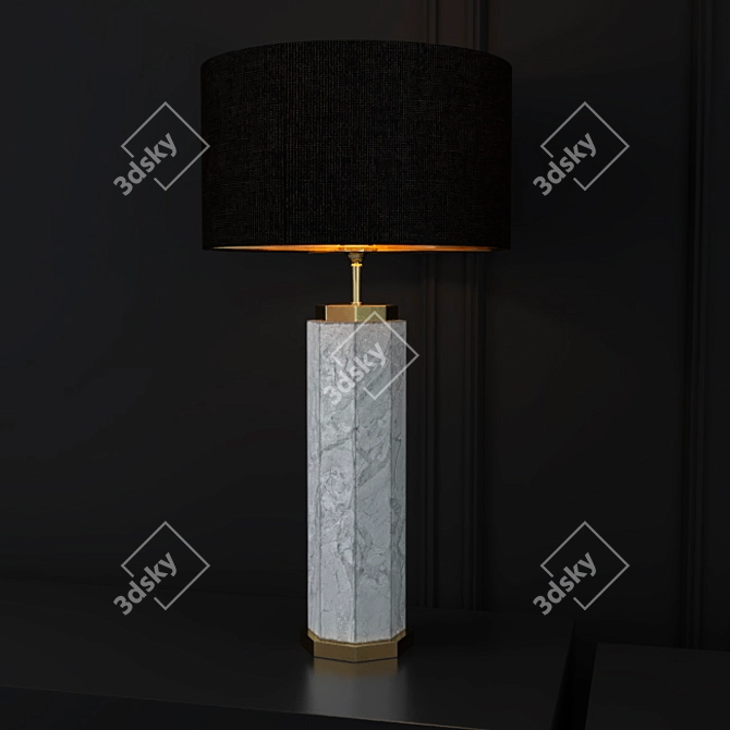 Elegant Eichholtz Newman Marble Table Lamp 3D model image 3